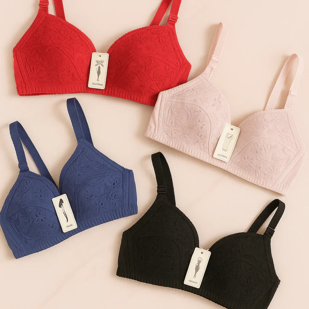 Special Pack of 4 Cotton Bras | Essential Everyday Comfort