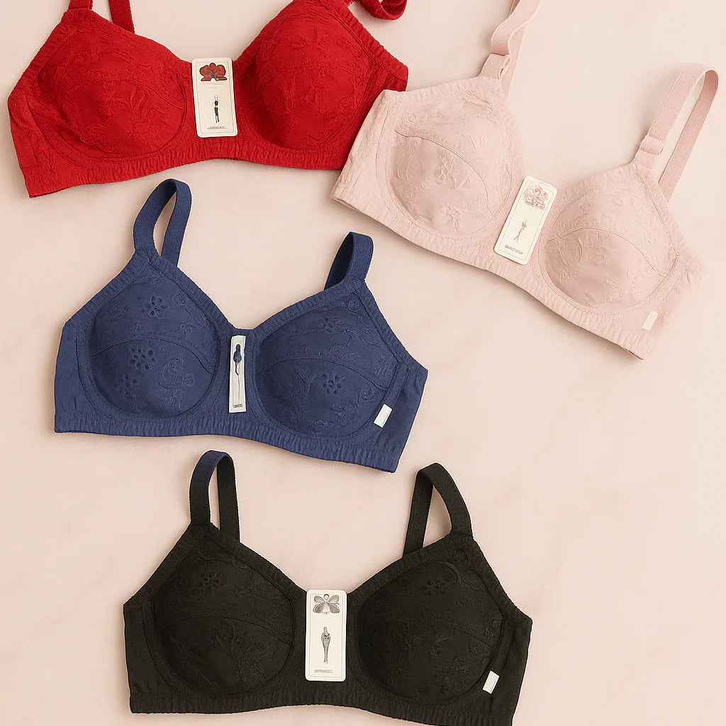 Special Pack of 4 Cotton Bras | Essential Everyday Comfort